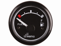Wema tankmeters brandstof ZWART  12/24V