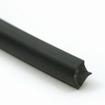 PVC pees GROOT zwart  A: 9mm  B: 10mm