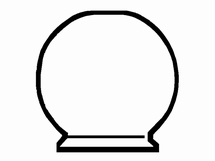 Kogelglas opaal  70mm