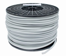Ronde PVC kabel H05VV-F  Grijs  2x1,5 mm²