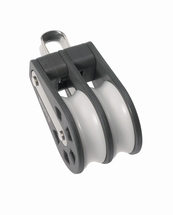 Twee schijfs blok Barton   voor lijn 6mm    bel.  350kg