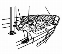 Tiptolest Railingnet nylon 2mm gevlochten met randlijn