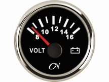 CN Voltmeter  16-32V  zwart/chroom  diameter  52mm