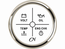 CN 4 LED Alarmindicator  wit/chroom  diameter  52mm