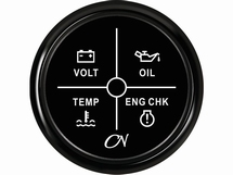 CN 4 LED Alarmindicator  zwart  diameter  52mm