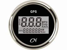 CN GPS Snelheidsmeter  digitaal zwart/chroom  diameter  52mm