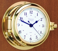 W&P Cutter Quartz Clock in Brass (210500)