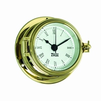 W&P Endurance II 105 Quartz Clock with Roman Numerals in Bra