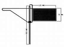 Verklikker125mm  RVS rode flap 125 x 75mm