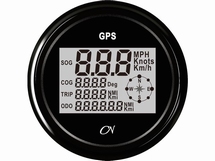 CN GPS Snelheismeter  met compas digitaal zwart/zwart Ø 96mm