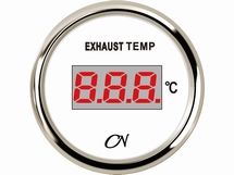 CN  uitlaatgas temperatuurmeter digitaal wit/chroom