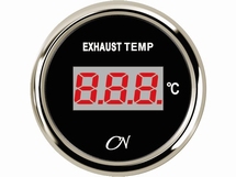 CN  uitlaatgas temperatuurmeter digitaal zwart/chroom