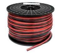 Twinflex accukabel PVC  zwart/rood 2x0,75 mm2