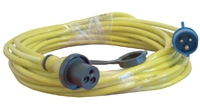 PU kabel t.b.v. Mp-inlet 16A lengte 15 meter  3x1,5mm2