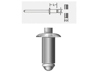 Aluminium popnagel  3,0 x 15mm  blister 10 stuks