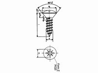 RVS Zelftapper bolk.verz. kruiskop  3,5x13mm blister 12 st.