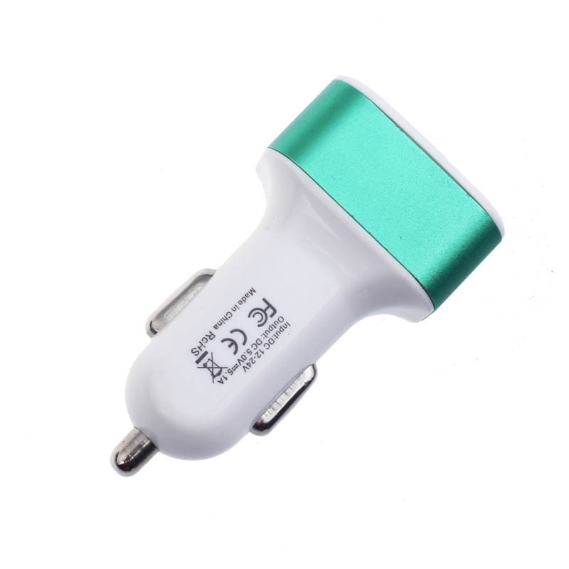 UsB plug 3 voudig  12/24V  uitgang 5 volt  groen