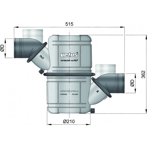 Vetus geluiddemper type NPL60