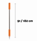 Deckmate telescopische steel 91-182cm
