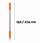 Deckmate telescopische steel 152-274cm