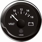 VDO Voltmeter  8-16V  zwart diameter  52mm