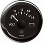 VDO Voltmeter 8-16V zwart diameter 52mm