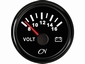CN Voltmeter 8-16V zwart/zwart diameter 52mm
