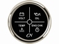 CN 4 LED Alarmindicator  zwart/chroom  diameter  52mm