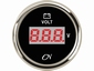 CN Voltmeter   zwart/chroom digitaal  diameter  52mm