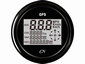 CN GPS Snelheismeter met compas digitaal zwart/zwart Ø 96mm