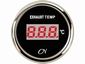 CN uitlaatgas temperatuurmeter digitaal zwart/chroom