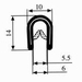 Zelfklemmend U-profiel zwart 2-5 mm