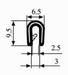 Zelfklemmend U-profiel zwart 1-3 mm