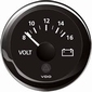 VDO Voltmeter 18-32V zwart diameter 52mm
