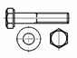 RVS Bout en moer zeskant   M8x20mm  blister 4 stuks