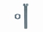 RVS Bout M6x50mm met moer blister 3 stuks