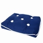 Kapokkussen blauw enkel LxBxH 35x46x13cm